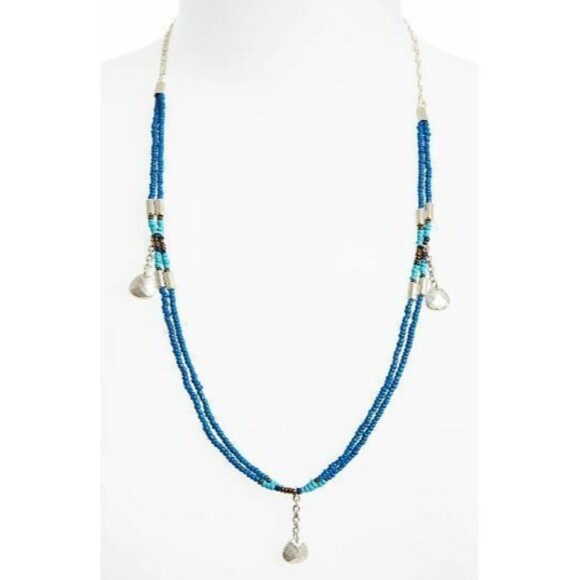 Nordstrom Treasure and Bond Beaded layer Necklace NWT 45 Turq - Picture 1 of 1